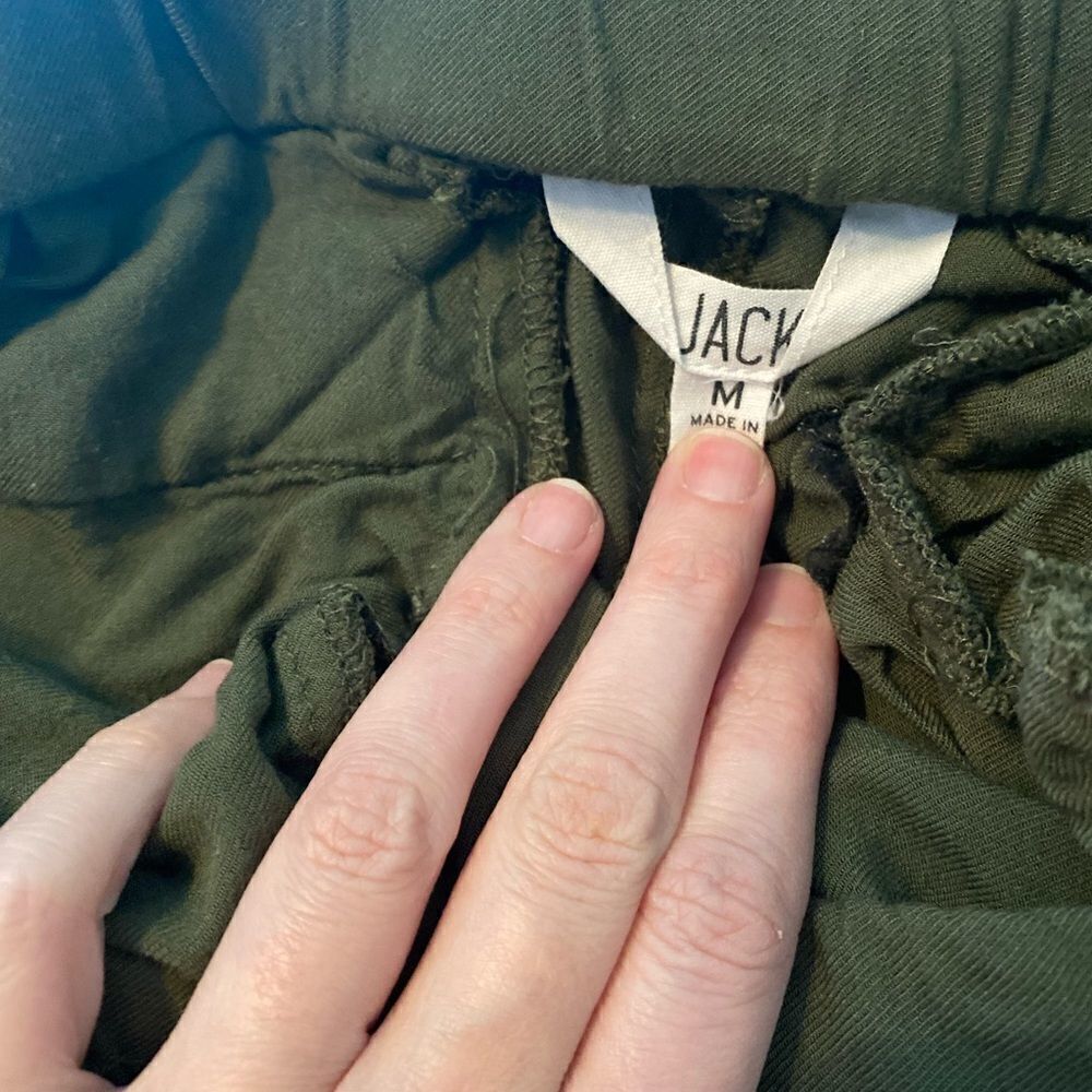 Jack by BB Dakota Hunter Military Forest Green Shorts, Rayon, medium M - EUC - Picture 4 of 5
